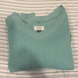 American Eagle Mint Green Knit Top (Size: X-Small)